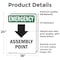 Signmission Assembly Point (Down Arrow) With Symbol, 18 in W x Rectangle, Vinyl Decal OS-2PACK-EM-D-1824-V-10429 - alternate 2
